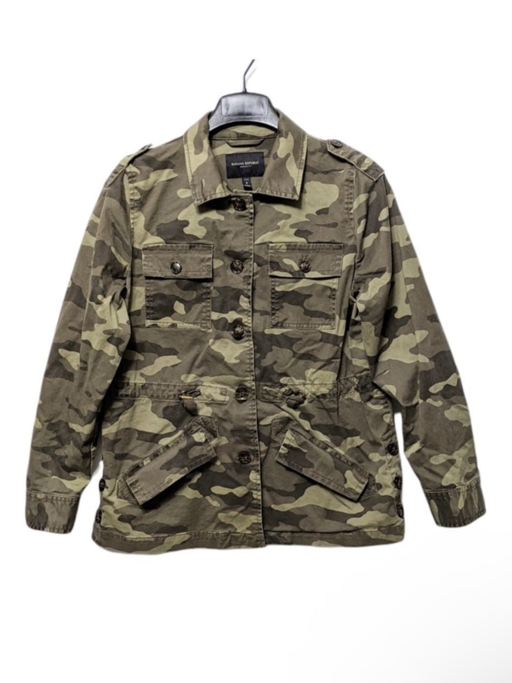 BANANA REPUBLIC Modern Fit Camo Utility Surplus Jacket Small Petite
